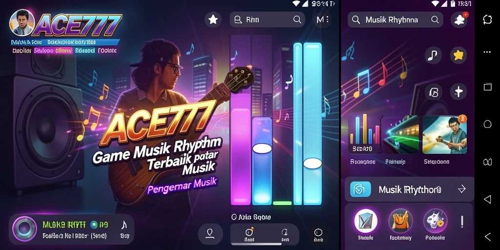 Antarmuka game Musik Rhythm yang menarik dan interaktif.
