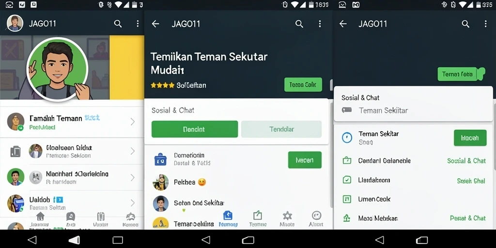 Tampilan antarmuka JAGO11 yang memudahkan menemukan teman baru.
