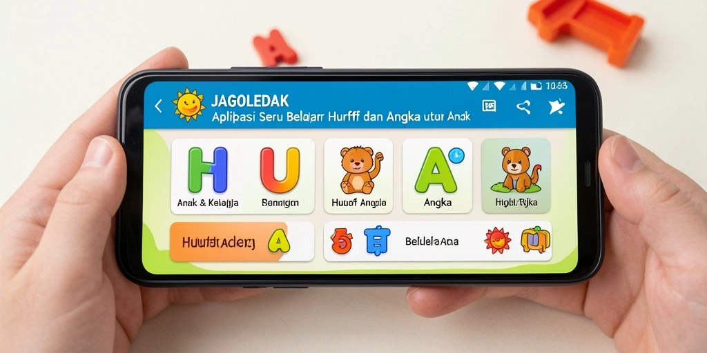 Antarmuka aplikasi JAGOLEDAK yang ceria dan interaktif.