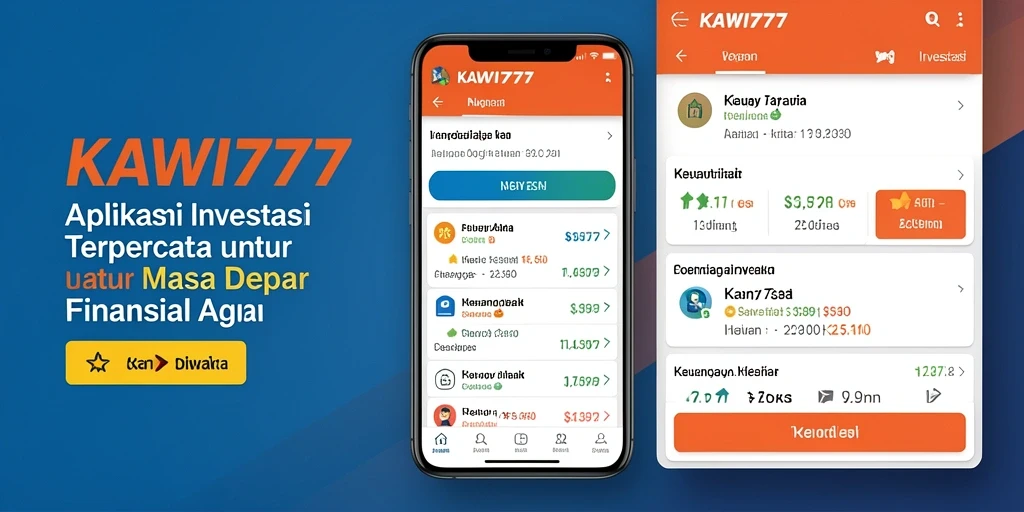 Tampilan antarmuka KAWI777 yang modern dan fungsional untuk investasi.