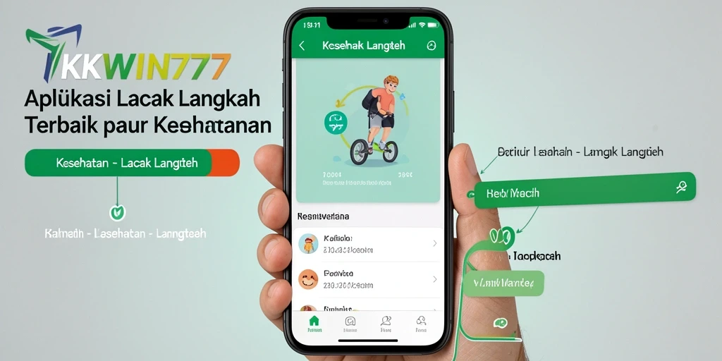 Tampilan antarmuka utama aplikasi Lacak Langkah KKWIN777.