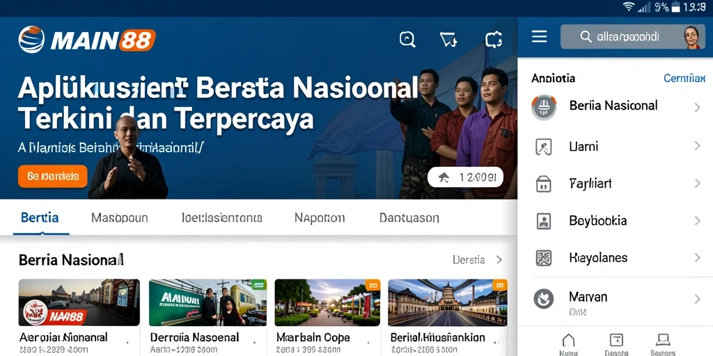 Tampilan antarmuka aplikasi MAIN88 yang modern dan responsif.