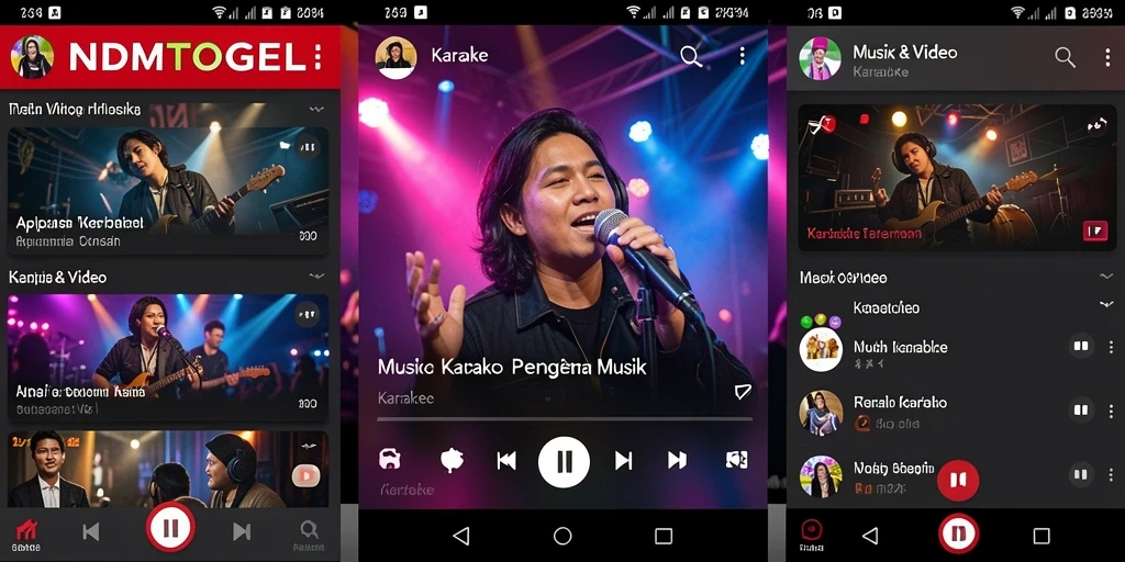Tampilan antarmuka NDMTOGEL yang memudahkan bernyanyi.