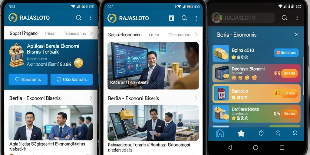 Antarmuka aplikasi RAJASLOTO yang modern dan informatif.