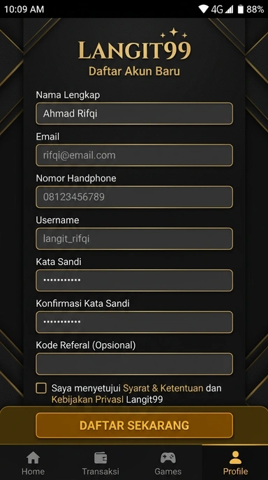 Panduan Membuat Akun Baru di langit99 dengan Mudah